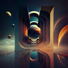 Space view - Abstract art