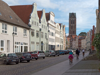 historische Häuser der Hansestadt Wismar an der Ostsee