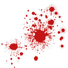 Blood splatter, horror backgrounds. Watercolor brush isolated on PNG background for art design. Royalty high-quality transparent stock of abstract drops brush for painting, ink splatter, bloodstain
