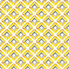 Irina KrivoruchkSeamless Colorful Geometric Pattern with Rhombuses. Endless Modern Mosaic Texture.  Fabric Textile, Wrapping Paper, Wallpaper. Vector 3d Illustration. Abstract Art