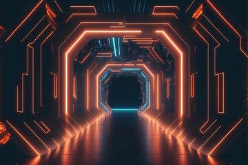 Digital illustration about Computer and Technology. Generative AI.