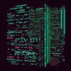 Digital illustration about Computer and Technology. Generative AI.