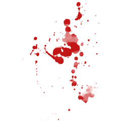 Blood splatter, horror backgrounds. Watercolor brush isolated on PNG background for art design. Royalty high-quality transparent stock of abstract drops brush for painting, ink splatter, bloodstain