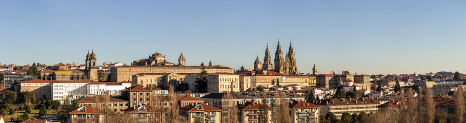 Fototapeta na wymiar Panorama of Santiago de Compostela