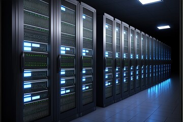 Digital illustration about Computer and Technology. Generative AI.