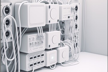 Digital illustration about Computer and Technology. Generative AI.
