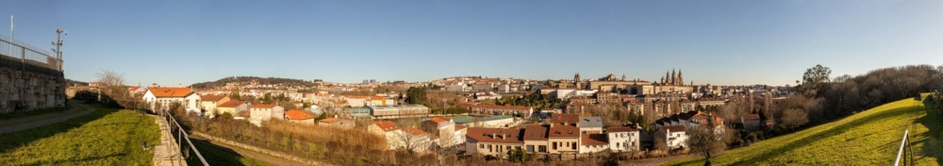Fototapeta na wymiar Panorama of Santiago de Compostela