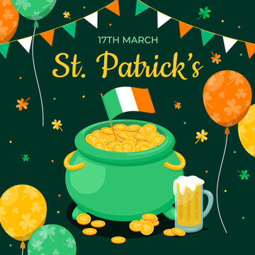 Ilustraci&oacute;n de celebraci&oacute;n del dia de St. Patrick&rsquo;s