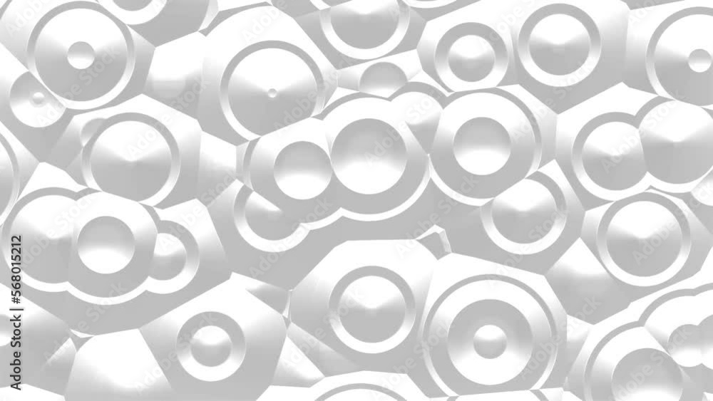 Aufkleber white abstract background motion graphics circle animated changing shapes