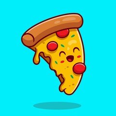pizza illustration cartoon cute pizza illustration