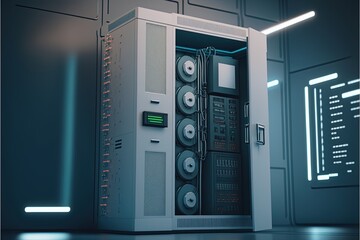 Digital illustration about Computer and Technology. Generative AI.