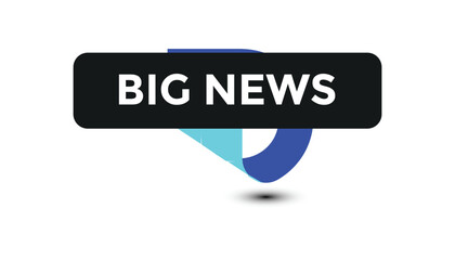 Big news button web banner templates. Vector Illustration

