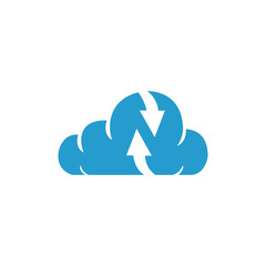 Fototapeta premium Modern cloud logo icon design