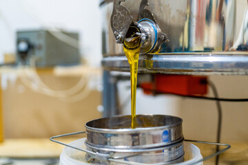 Summer sweet bee farming honey. Honey farming equipment.