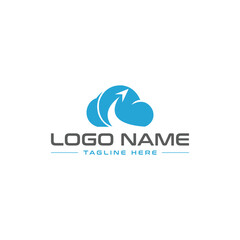 Fototapeta premium Modern cloud logo icon design