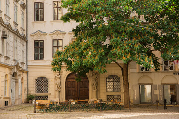 street in the town, Vienna, Austria