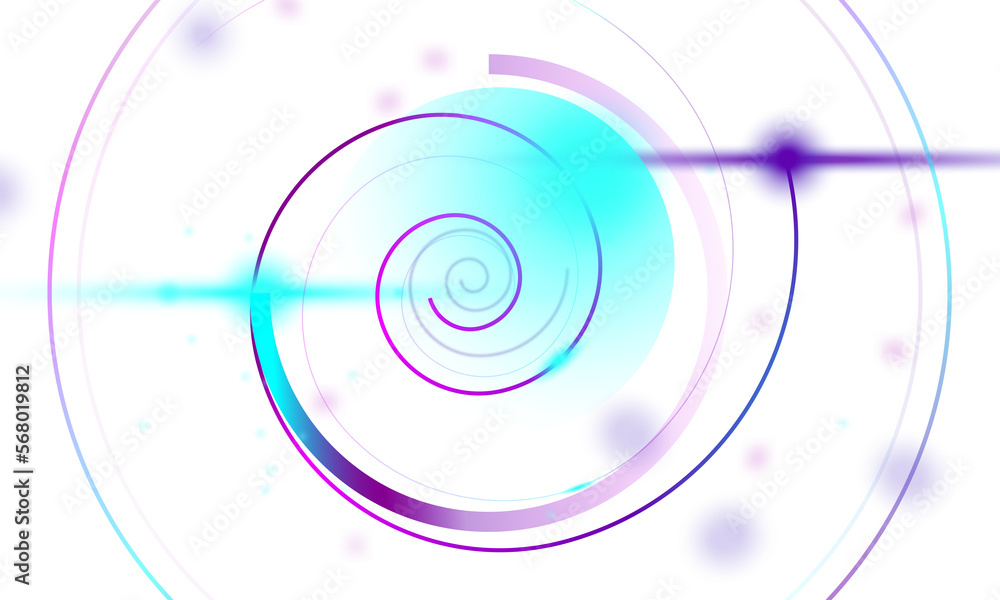 Poster abstract swirl neon light element