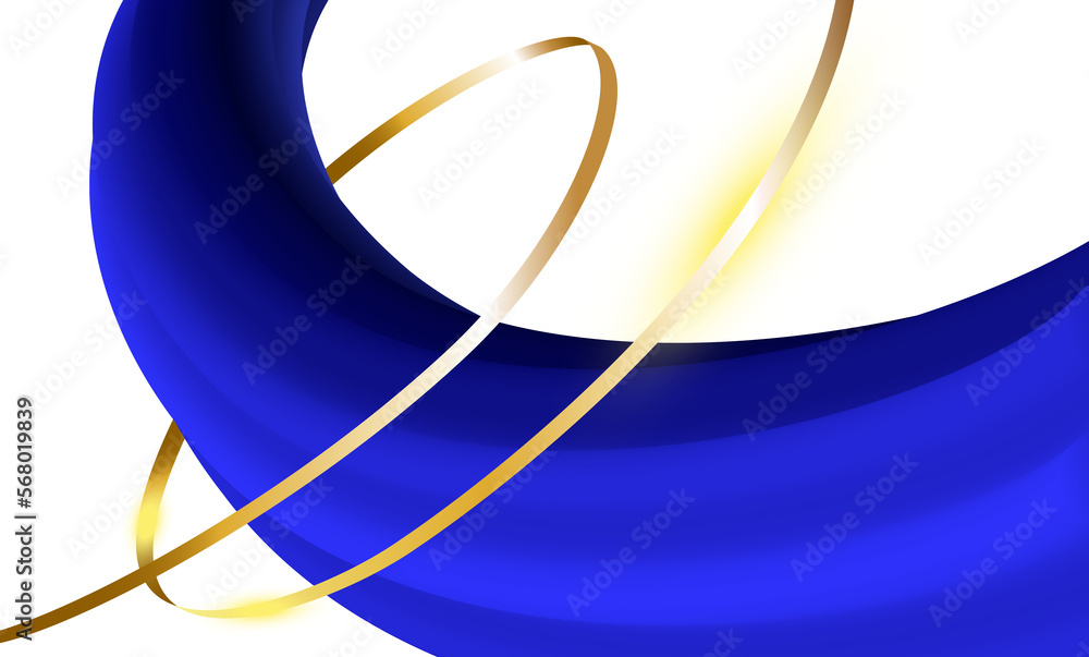 Poster abstract fluid with golden waves