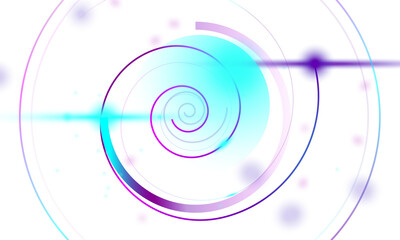 abstract swirl neon light element