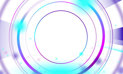 neon circle in gradient light