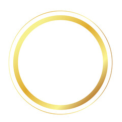 round frame with gold element