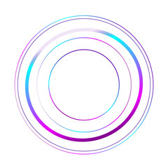 circle neon light element
