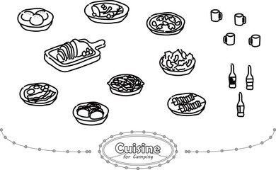 キャンプ飯セット　白塗り
