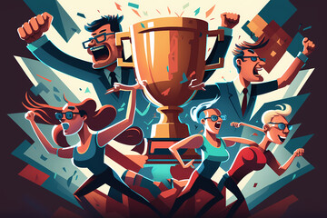 illustration concept of team building