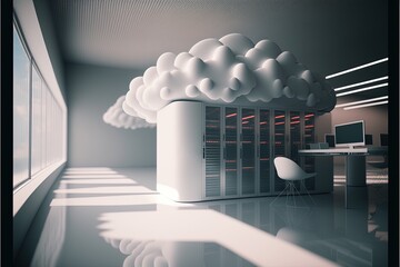 Digital illustration about Computer and Technology. Generative AI.