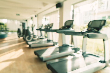 Fototapeta na wymiar abstract blur fitness gym for background
