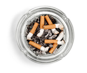 Extinguished used cigarette, Stop smoking concept