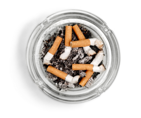 Extinguished used cigarette, Stop smoking concept