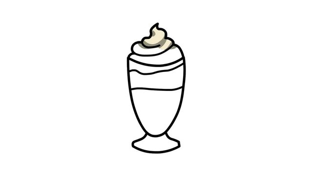 scoop ice cream sketch background and 2d animation