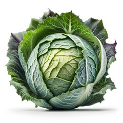 Obraz premium close-up cabbage isolated on white background. with focus stacking