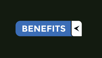 Benefits button web banner templates. Vector Illustration
