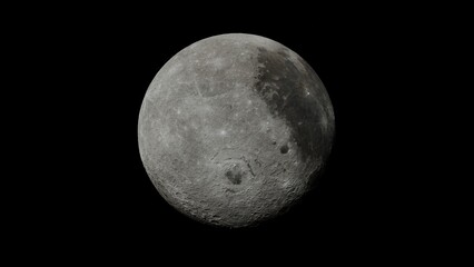 moon in space. moon in 10k resolution. realistic moon. space background with moon