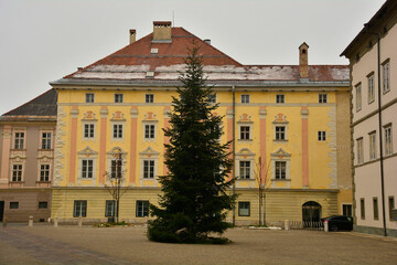 Naklejka premium Christmas Day in the historic centre of Klagenfurt, Carinthia, Austria 