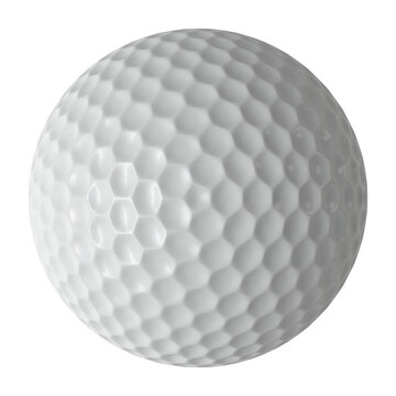 Golf ball isolated transparent background 3d rendering
