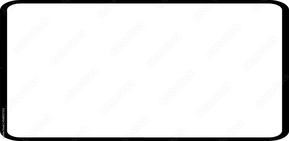 Poster empty vector black frame. simple linear framing effect.