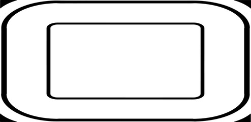 Empty vector black frame. Simple linear framing effect.
