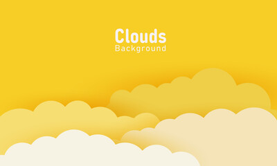 clouds background. yellow clouds design illustration. landscape