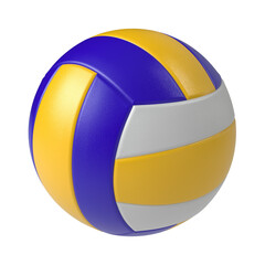 Volleyball ball isolated transparent background 3d rendering
