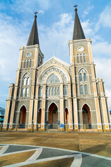 Fototapeta na wymiar Cathedral of the Immaculate Conception at Chanthaburi in Thailand