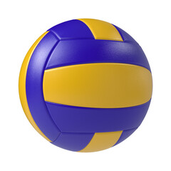 Volleyball ball isolated transparent background 3d rendering
