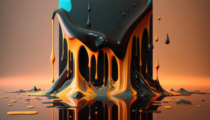 Liquid colorful, abstract splash.