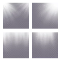 Wandaufkleber Bright spotlight. Set of bright lighting with stage spotlights with light dux on a transparent background. © MAKSYM