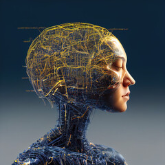 Artificial intelligence created with Generative AI technology