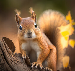portrait of a squirrel IA