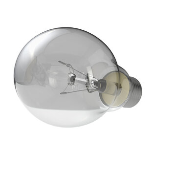 Incandescent bulb isolated transparent background 3d rendering
