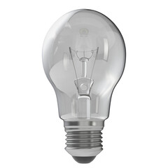 Incandescent bulb isolated transparent background 3d rendering
